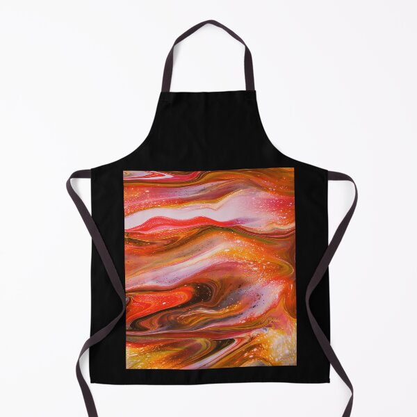 Item preview, Orange Fluid Acrylic Pour Swirl Pattern designed and sold by Geergio.