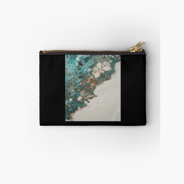 Item preview, Turquoise Beige Fluid Paint Pour Marble designed and sold by Geergio.