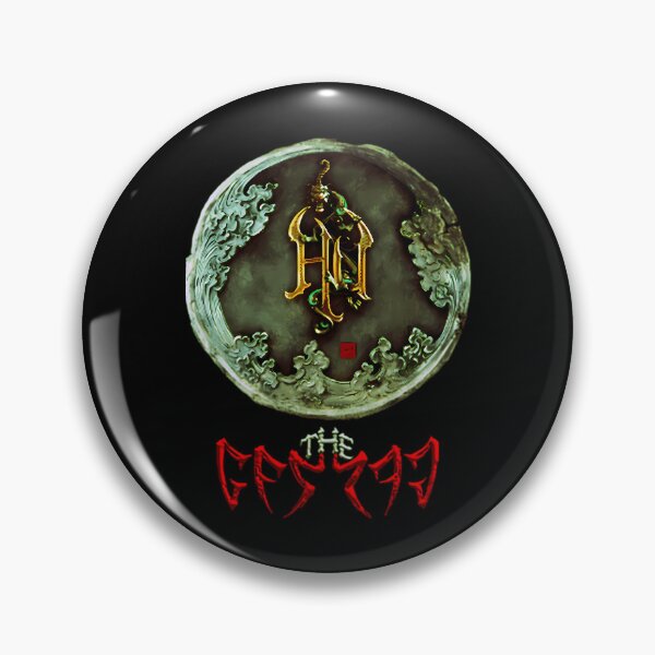 Item preview, The Hu Mongolian Band Circle Emblem Green Waves designed and sold by cbbagedesign.