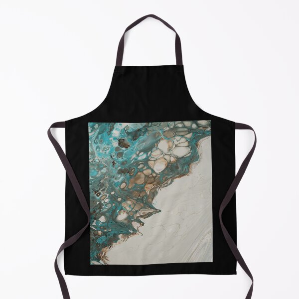 Item preview, Turquoise Beige Fluid Paint Pour Marble designed and sold by Geergio.