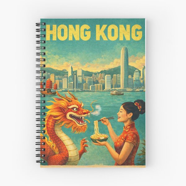 Item preview, Hong Kong Victoria Harbour Skyline With Chinese Dragon designed and sold by Aryabek.
