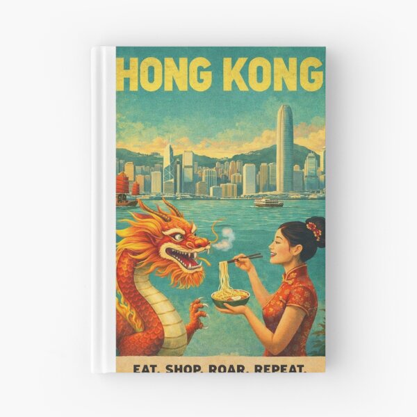 Item preview, Hong Kong Victoria Harbour Skyline With Chinese Dragon designed and sold by Aryabek.