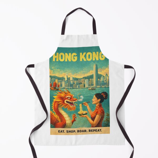 Item preview, Hong Kong Victoria Harbour Skyline With Chinese Dragon designed and sold by Aryabek.