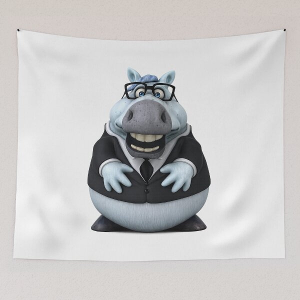 Item preview, Funny 3D Cartoon Horse in a Stylish Suit and Glasses designed and sold by BednarEvans.