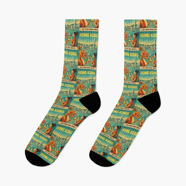 Item preview, Hong Kong Victoria Harbour Skyline With Chinese Dragon designed and sold by Aryabek.