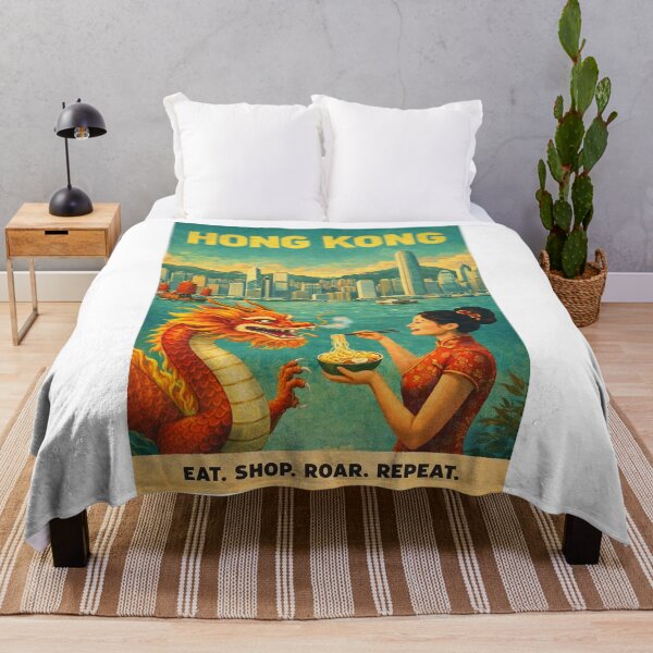 Item preview, Hong Kong Victoria Harbour Skyline With Chinese Dragon designed and sold by Aryabek.