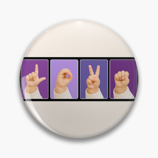 Item preview, Baby Hands ASL Love - Cute Purple Sign Language Art designed and sold by snewen.