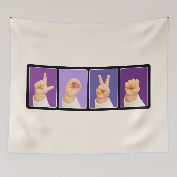 Item preview, Baby Hands ASL Love - Cute Purple Sign Language Art designed and sold by snewen.