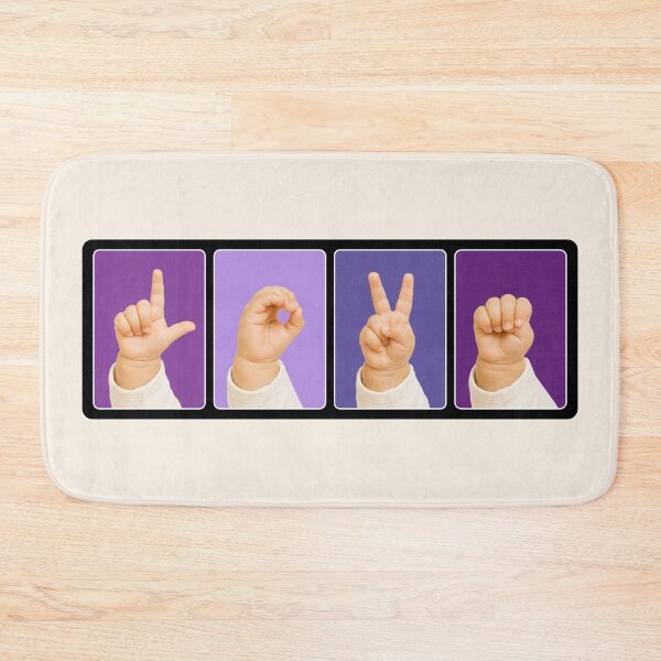 Item preview, Baby Hands ASL Love - Cute Purple Sign Language Art designed and sold by snewen.