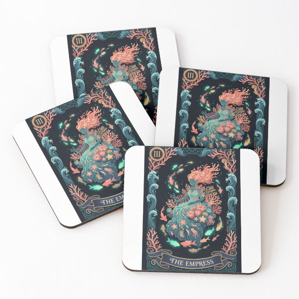 Item preview, Coral Reef Empress Tarot Card Ocean Art designed and sold by SMARTKIT  DESIGNAGENCY.
