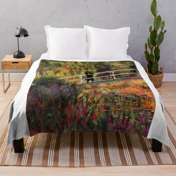 Item preview, Cat Print Monet Water Lilies Bridge | Monet Waterlilies Cat designed and sold by PurrfectHome.