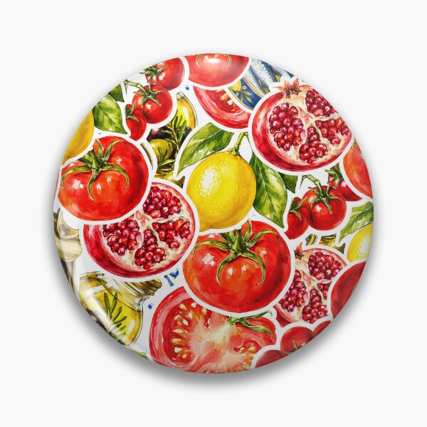 Item preview, Mediterranean Food Watercolor Pattern designed and sold by bloomave.