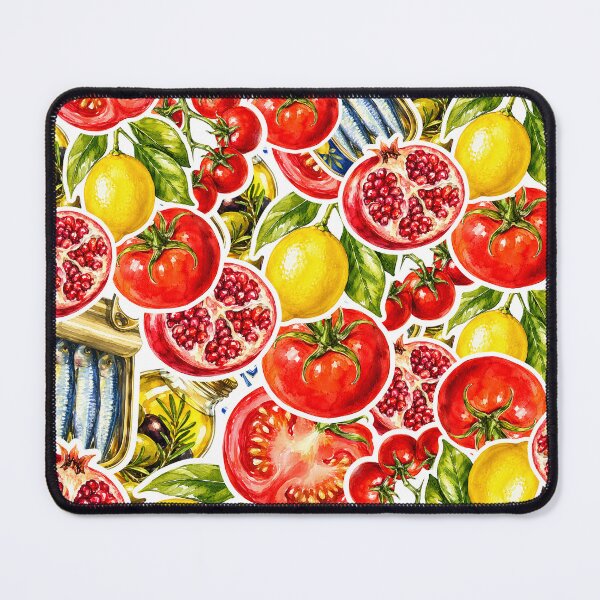 Item preview, Mediterranean Food Watercolor Pattern designed and sold by bloomave.