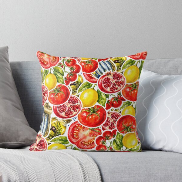 Item preview, Mediterranean Food Watercolor Pattern designed and sold by bloomave.