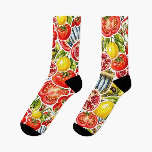 Item preview, Mediterranean Food Watercolor Pattern designed and sold by bloomave.