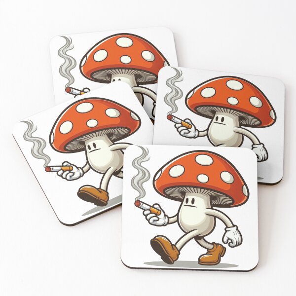 Item preview, Funny Mushroom Character Smoking a Cigar Retro Cartoon Illustration designed and sold by BednarEvans.