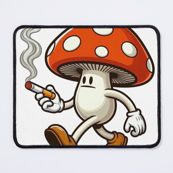 Item preview, Funny Mushroom Character Smoking a Cigar Retro Cartoon Illustration designed and sold by BednarEvans.