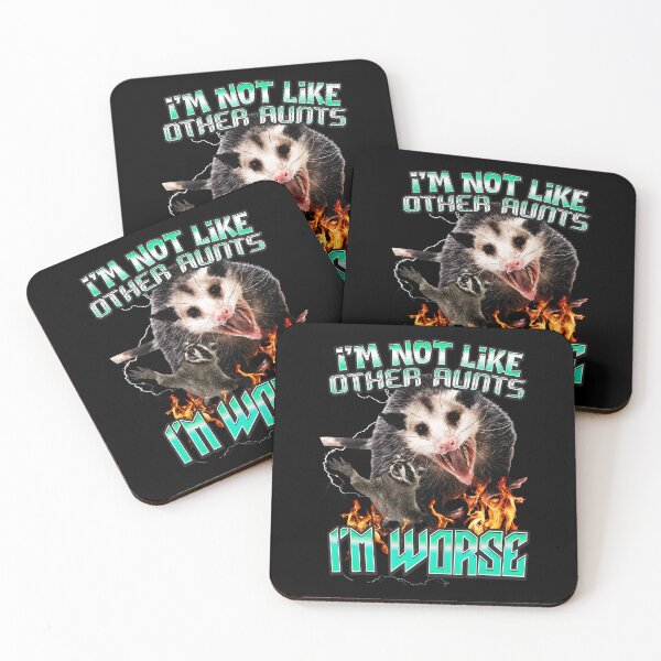 Item preview, Funny Opossum, I'm Not Like Other Aunts I'm Worse, Trash Animal, Raccoon Meme, Feral Aunt, Possum Lover designed and sold by RafaelScherer.