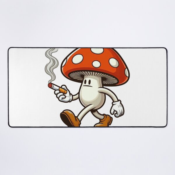 Item preview, Funny Mushroom Character Smoking a Cigar Retro Cartoon Illustration designed and sold by BednarEvans.