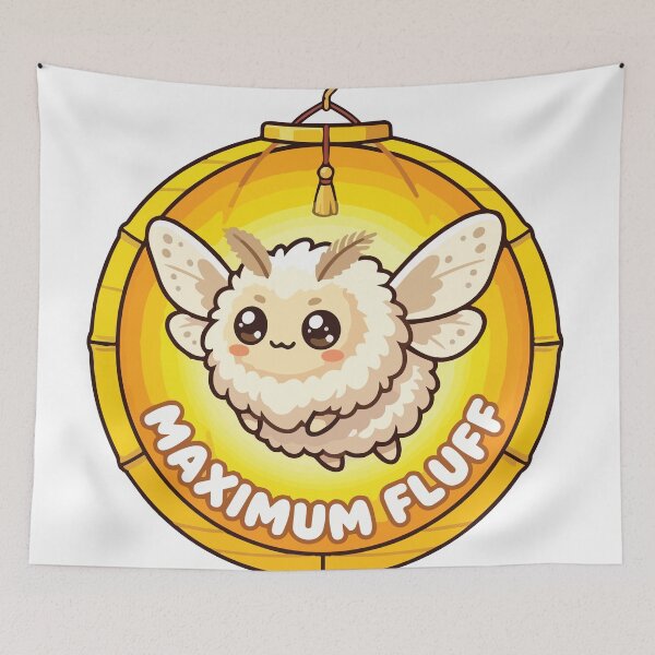 Item preview, Maximum Fluff Venezuelan Poodle Moth Kawaii Art designed and sold by Arc2020.