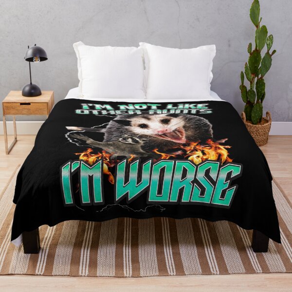 Item preview, Funny Opossum, I'm Not Like Other Aunts I'm Worse, Trash Animal, Raccoon Meme, Feral Aunt, Possum Lover designed and sold by RafaelScherer.