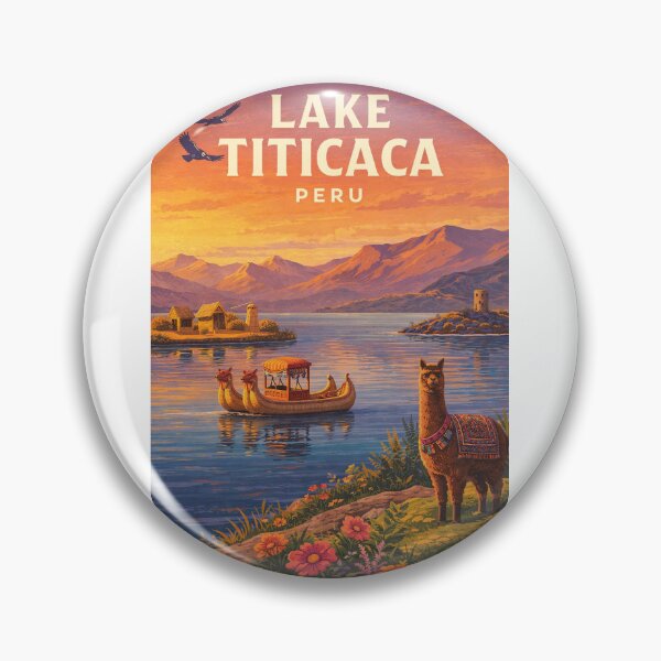 Item preview, Lake Titicaca Peru Andean Highlands With Traditional Reed Boat designed and sold by Aryabek.