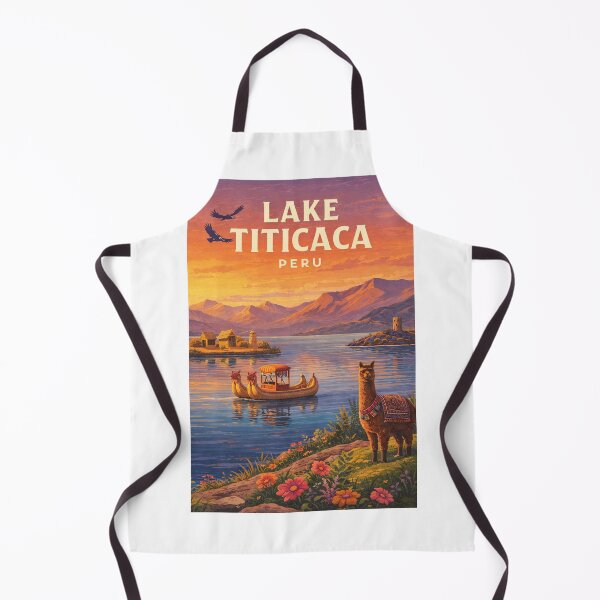 Item preview, Lake Titicaca Peru Andean Highlands With Traditional Reed Boat designed and sold by Aryabek.