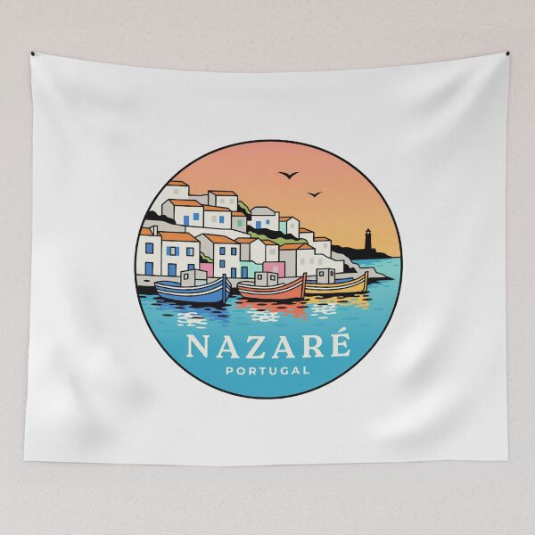 Item preview, Nazaré Portugal: Colorful Hilltop Coast & Fishing Boats designed and sold by CircinusStore.