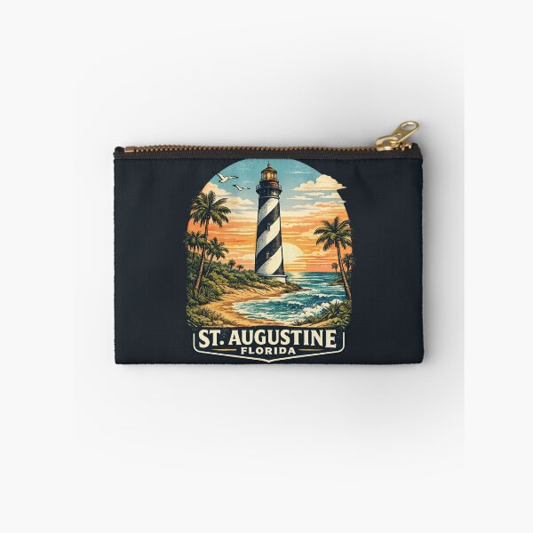 Item preview, St. Augustine Lighthouse Florida Retro Vintage Travel Shirt | Coastal Sunset Nautical Landmark Vacation Gift Design designed and sold by Globalcitytees.