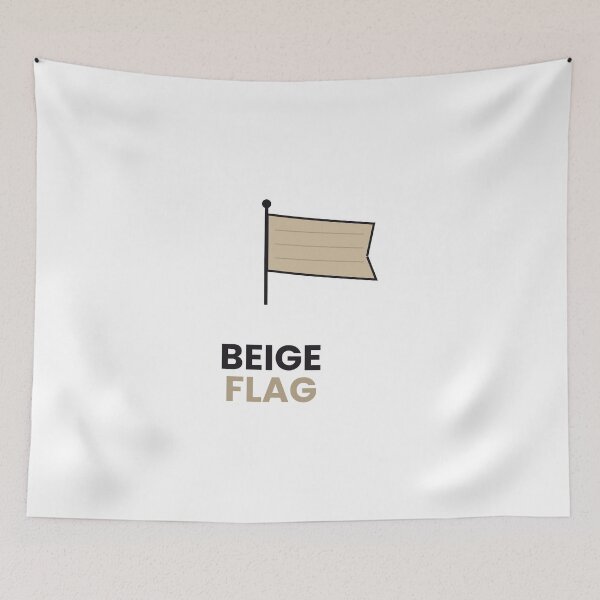 Item preview, Beige Flag Funny Gen Z Slang Sticker designed and sold by QuirkyCartel.