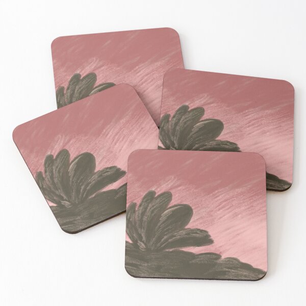 Item preview, Minimalist Stylized Bush Silhouette Against Dusky Pink Sky designed and sold by zanaxxer.