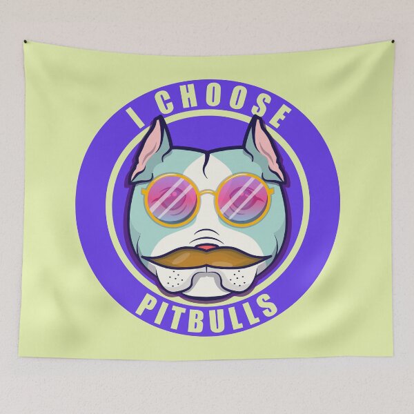 Item preview, I Choose Pit bulls Funny Mustache Dog  designed and sold by RegretfulTurtle.