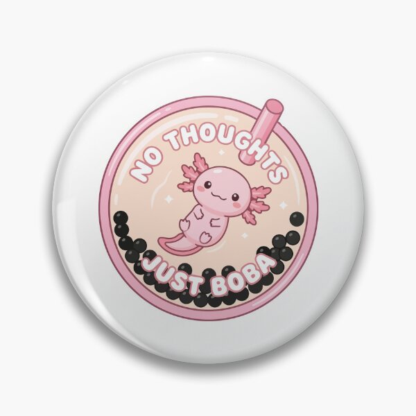 Item preview, Kawaii Axolotl Strawberry Boba Tea No Thoughts designed and sold by Arc2020.