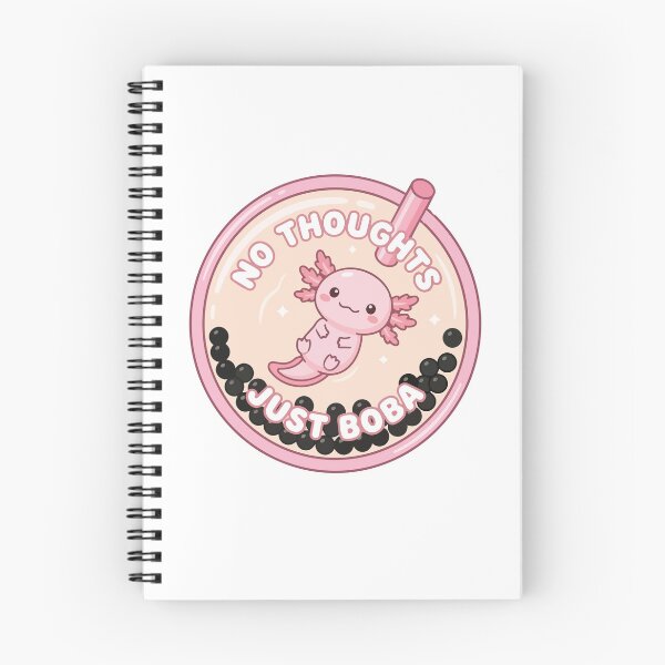 Item preview, Kawaii Axolotl Strawberry Boba Tea No Thoughts designed and sold by Arc2020.
