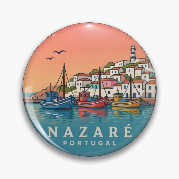Item preview, Nazaré Portugal: Colorful Hilltop Coast & Fishing Boats designed and sold by CircinusStore.