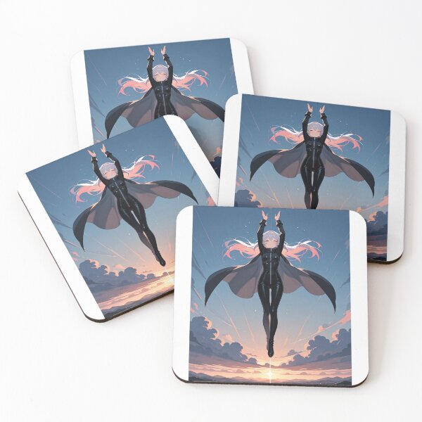 Item preview, Manga - Fantastic Female Figure, Majestic Flight against a Dramatic Sky designed and sold by AnimeShin.