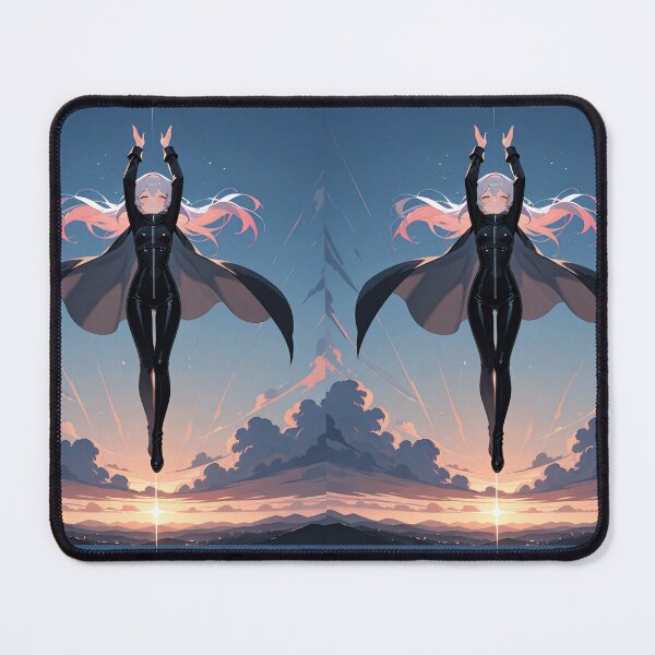 Item preview, Manga - Fantastic Female Figure, Majestic Flight against a Dramatic Sky designed and sold by AnimeShin.