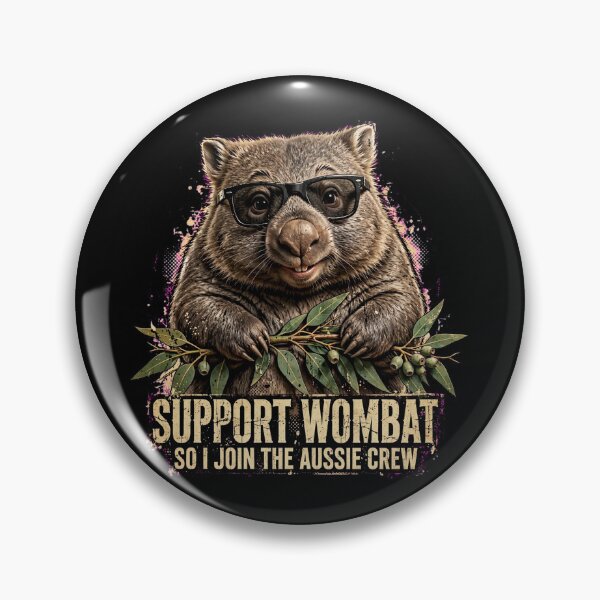 Item preview, Support Wombat Aussie Crew Realistic Wombat Grunge Wildlife Carer Crew designed and sold by Yellowriversss.