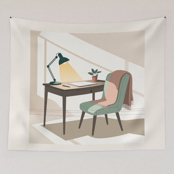 Item preview,  Cozy Study Desk Plant Books designed and sold by TrendMorphic.