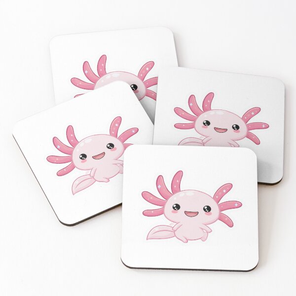 Item preview, Cute Pink Axolotl Happy Kawaii Salamander designed and sold by StickerMan17.