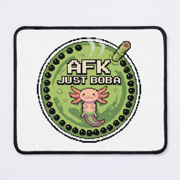 Item preview, Pixel Art Gamer Axolotl Matcha Boba AFK Meme designed and sold by Arc2020.