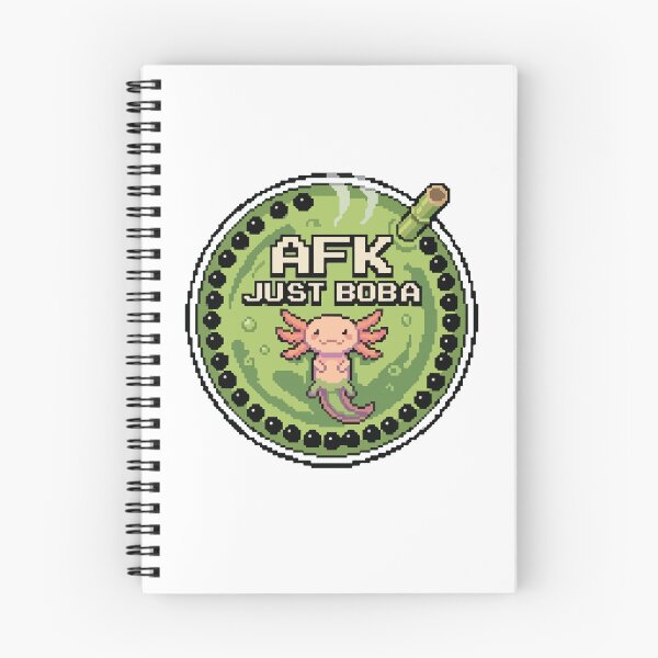 Item preview, Pixel Art Gamer Axolotl Matcha Boba AFK Meme designed and sold by Arc2020.