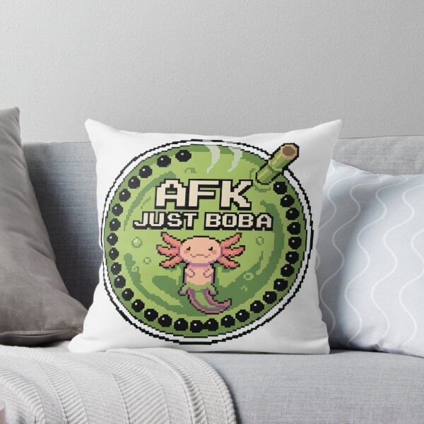 Item preview, Pixel Art Gamer Axolotl Matcha Boba AFK Meme designed and sold by Arc2020.