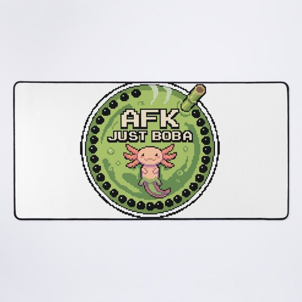 Item preview, Pixel Art Gamer Axolotl Matcha Boba AFK Meme designed and sold by Arc2020.