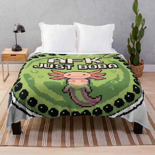 Item preview, Pixel Art Gamer Axolotl Matcha Boba AFK Meme designed and sold by Arc2020.