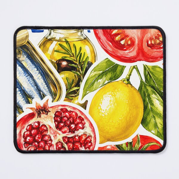 Item preview, Mediterranean food pattern designed and sold by bloomave.