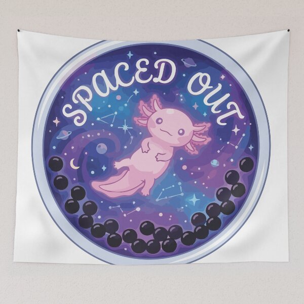 Item preview, Galaxy Axolotl Cosmic Bubble Tea Spaced Out designed and sold by Arc2020.