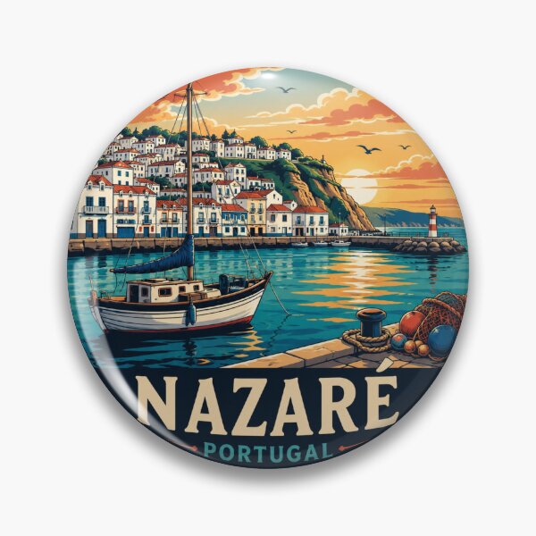 Item preview, Nazaré Portugal: Fishing Dock & Lighthouse Sunset designed and sold by CircinusStore.