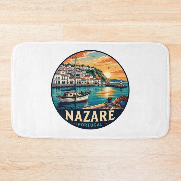 Item preview, Nazaré Portugal: Fishing Dock & Lighthouse Sunset designed and sold by CircinusStore.