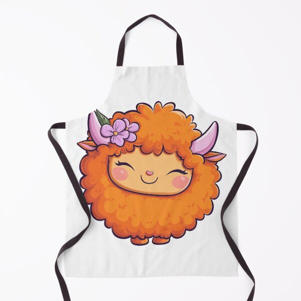 Item preview, Highland Cow Cute Fluffy Flower Kawaii designed and sold by StickerMan17.